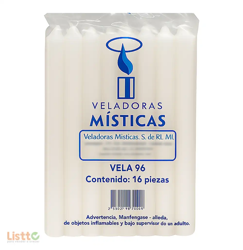 Vela Mística Blanca 16 pz.
