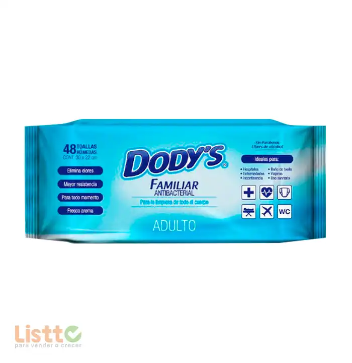 Toallitas Húmedas Dodys Adulto 48 pz.