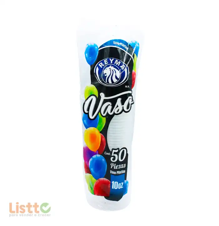 Vaso Plástico Reyma Número 10 50 pz.
