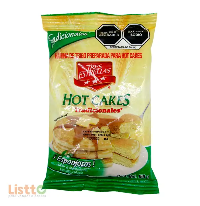 Harina para Hot Cakes Tres Estrellas 150 gr.