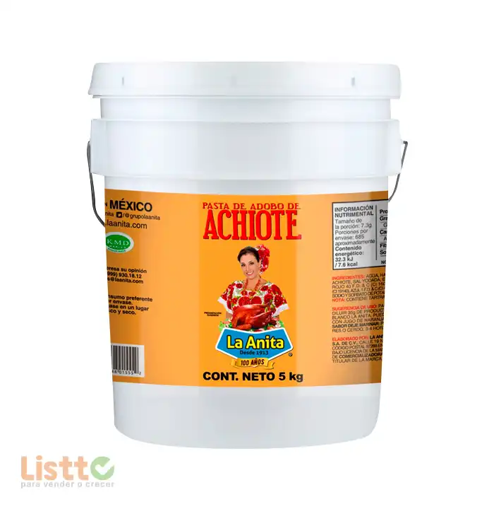 Adobo Achiote La Anita Cubeta 5 kg.