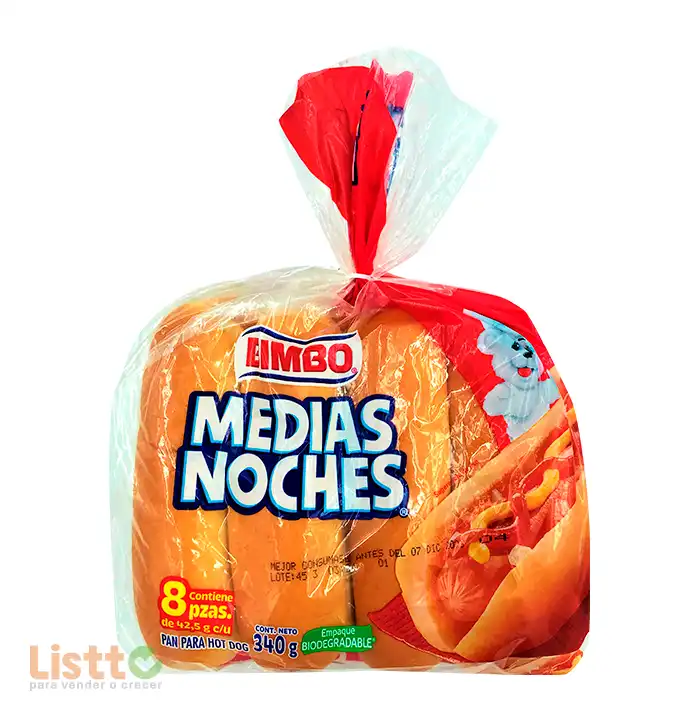 Pan Bimbo Medias Noches 340 gr.