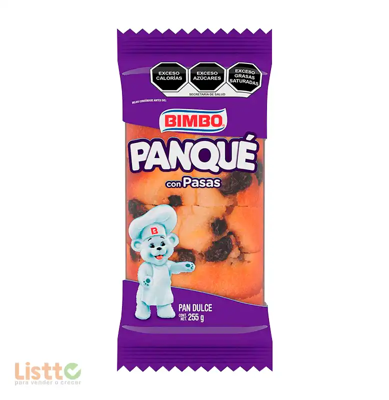 Panque Bimbo con Pasas 255 gr.