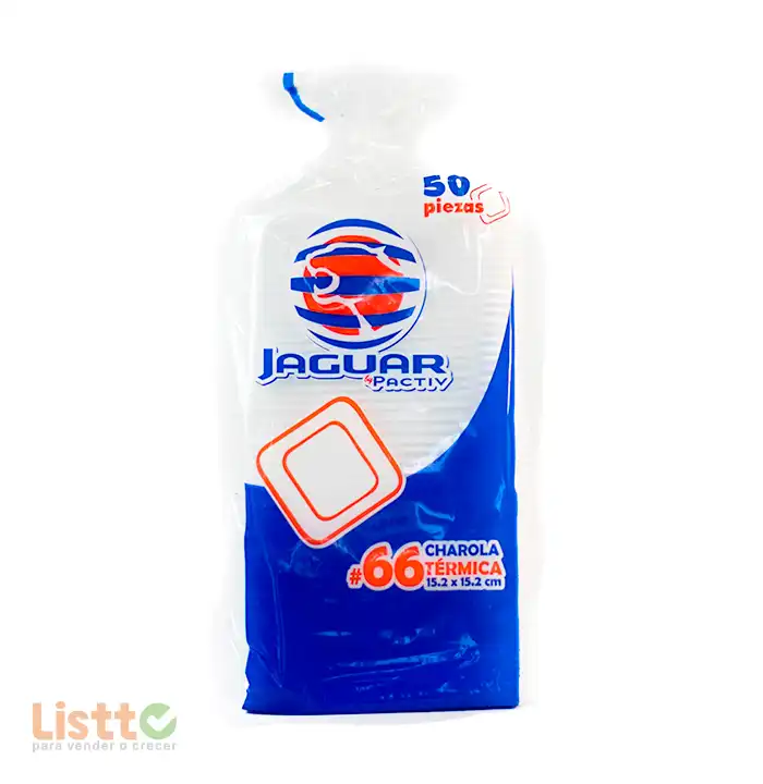 Charola Térmica Jaguar Número 66 50 pz.