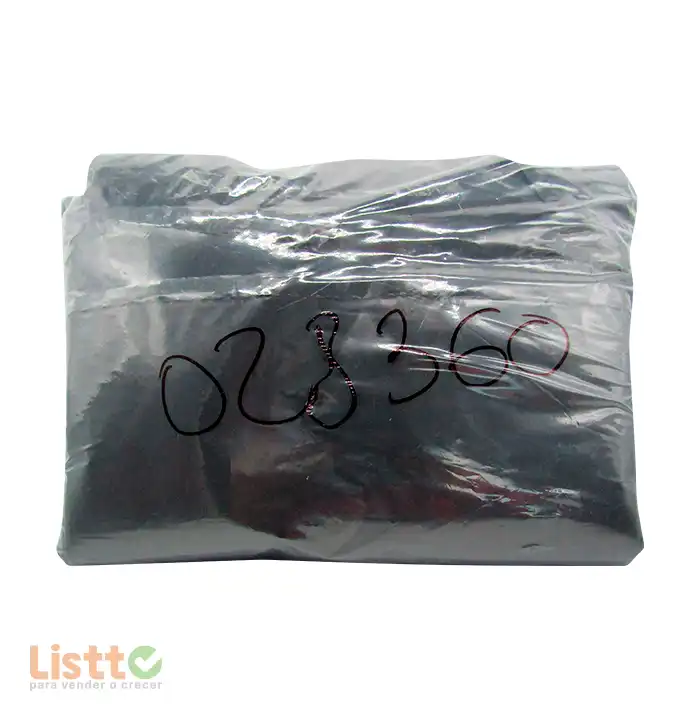 Bolsa de Camiseta Amsa Negra Bd 25x50 1 kg.