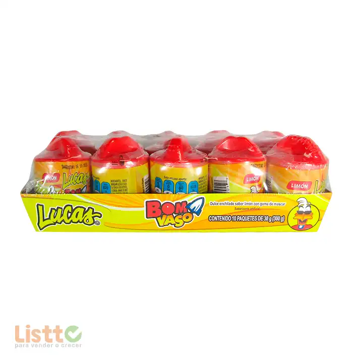 Dulce Lucas Bomvaso Limón 10 Pz