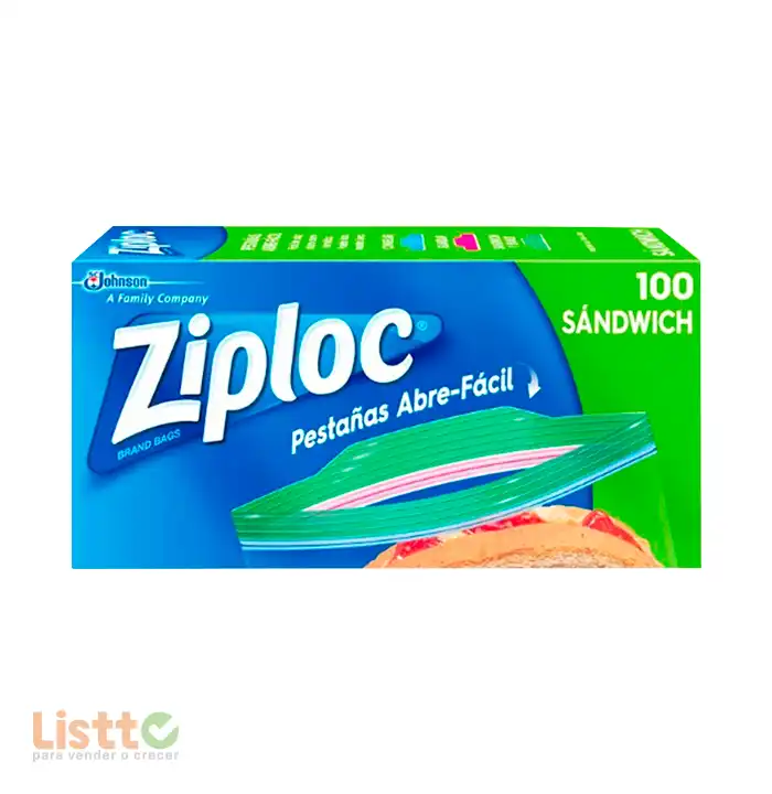 Bolsa Plástico Ziploc Sándwich 100 pz.