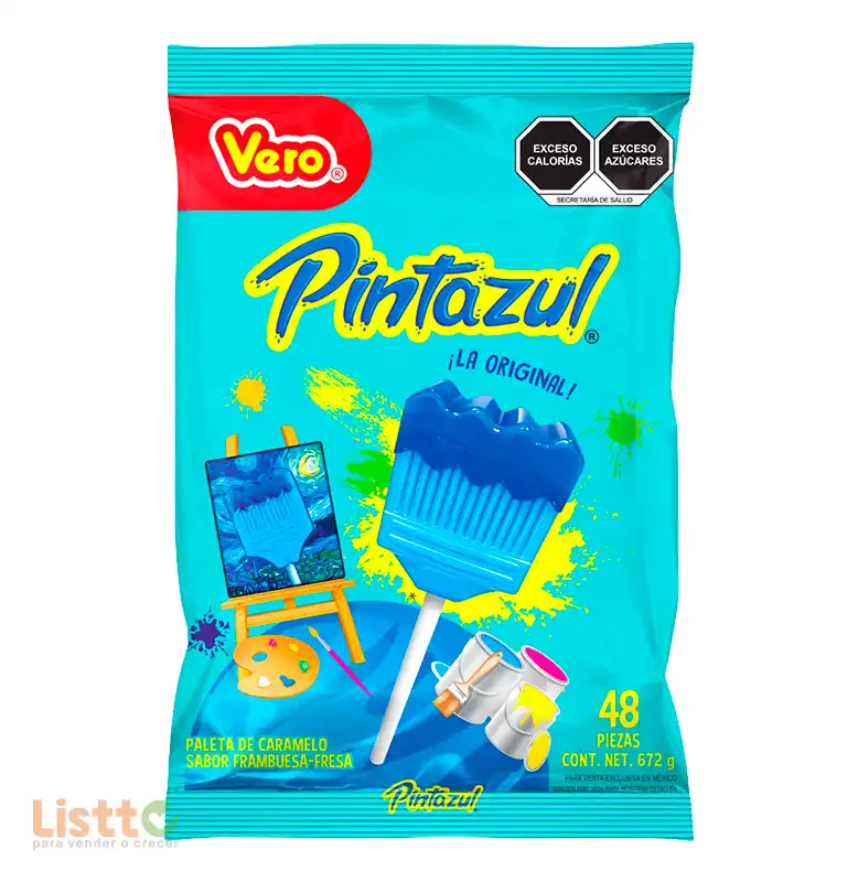 Paleta Vero Brochita Pinta Azul 48 pz.