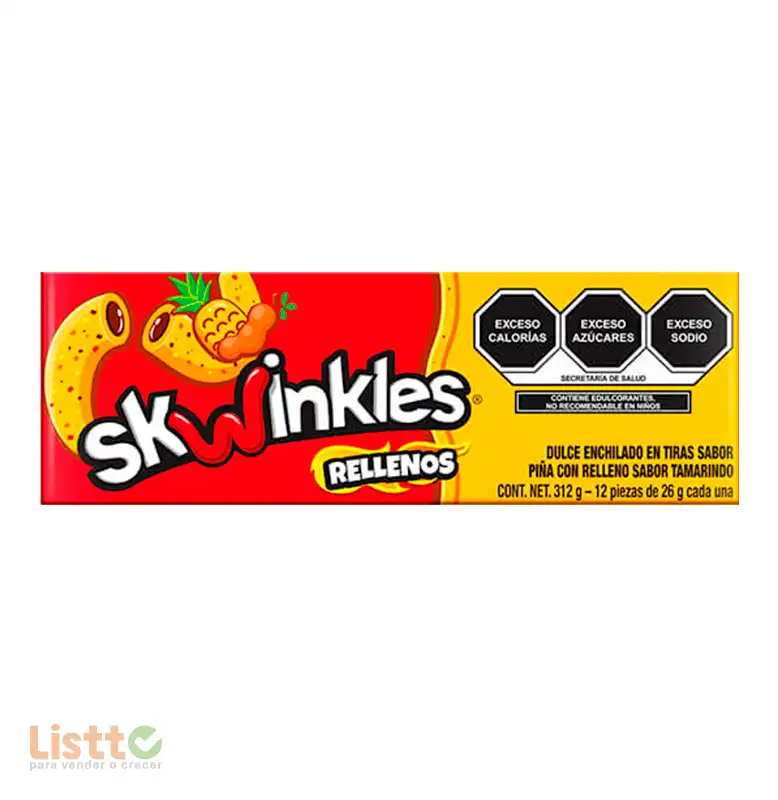 Dulce Skwinkles Rellenos Piña Tamarindo 12 pz.