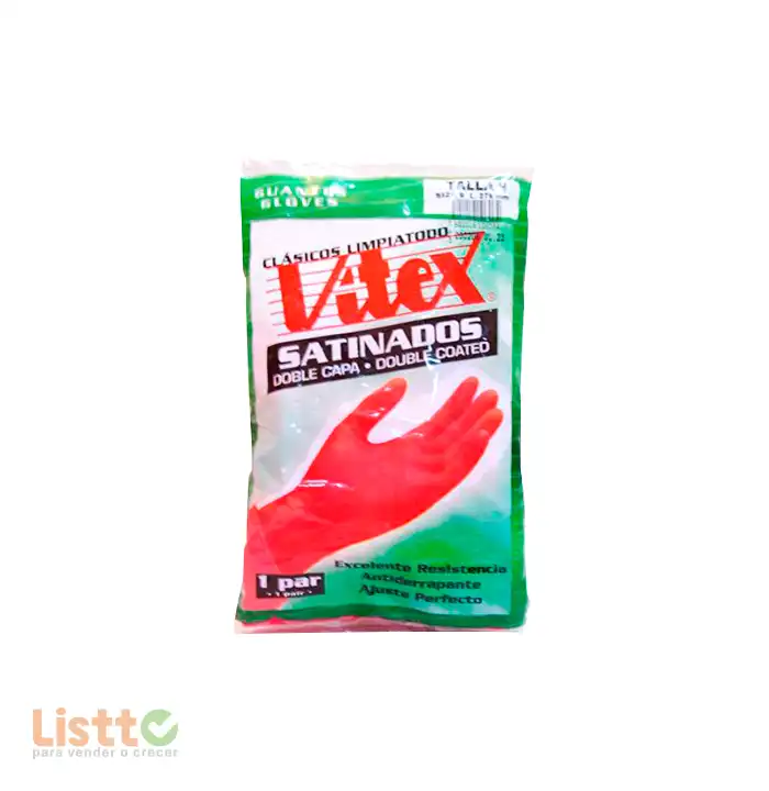 Guante Vitex Clásico Rojo Número 9 pz.