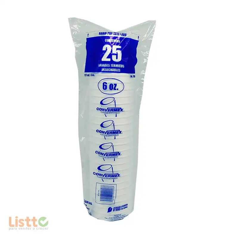 Vaso Termico Convermex Número 706 25 Pz.