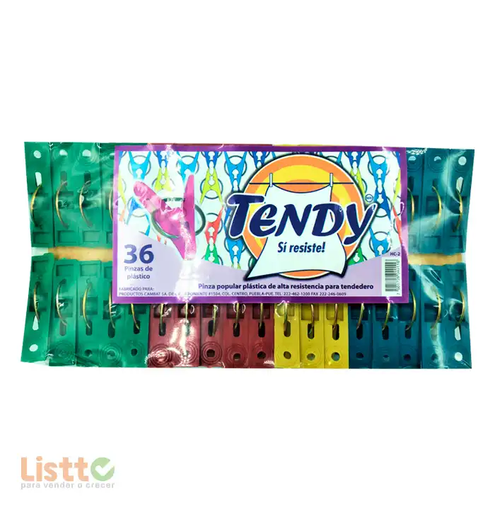 Pinza para Ropa Plástico Popular 36 pz.