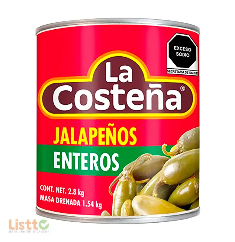 Chiles Jalapeños Enteros La Costeña 2.8 kg.