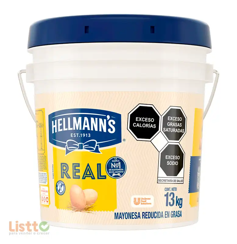 Mayonesa Hellmanns Real 13 Kg.