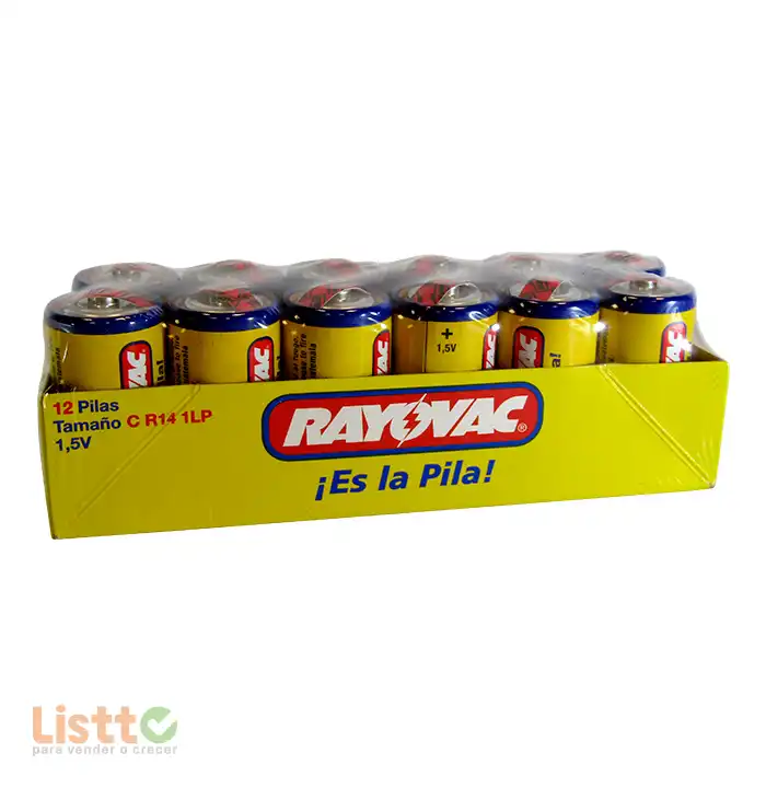 Batería Rayovac Zinc 1lp Carbón Amarilla 12 Pz.