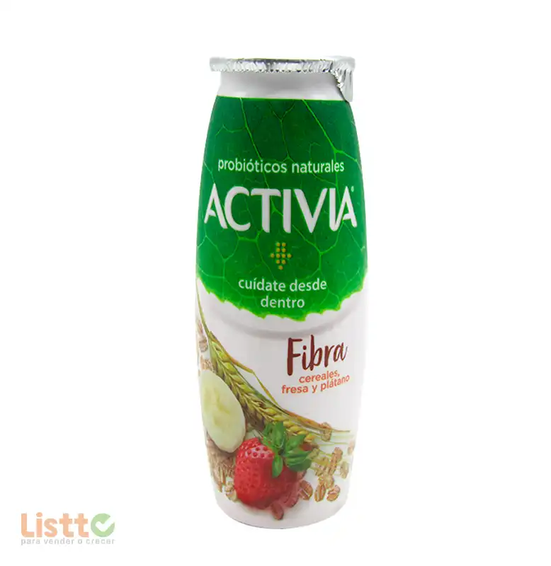 Yoghurt Danone Activia Fresa Plátano para Beber 225 ml.