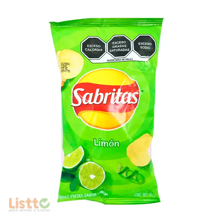 Botana Sabritas Papas Limón 42 gr.