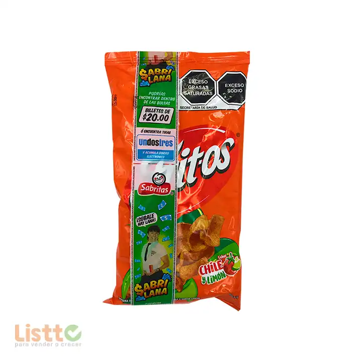 Sabritas Fritos Chile y Limón 57 gr.