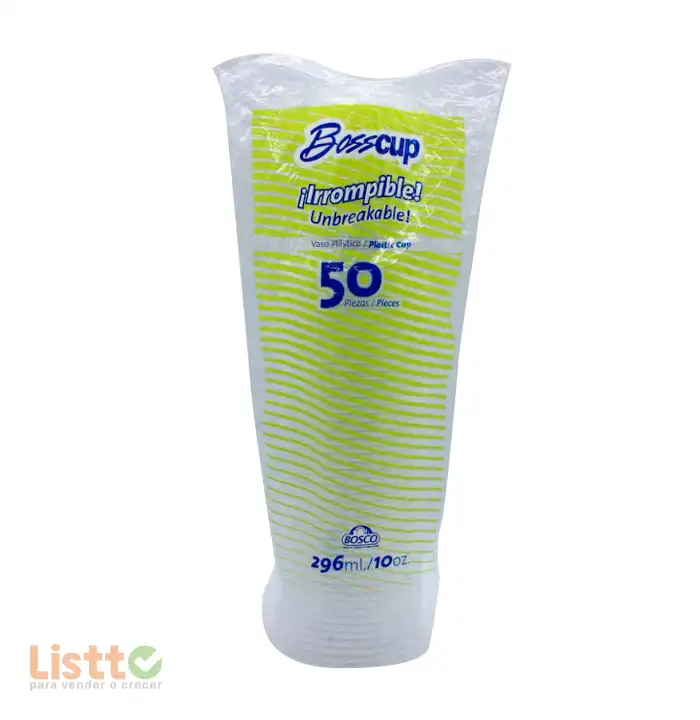 Vaso Plástico Bosco Número 10 50 pz.
