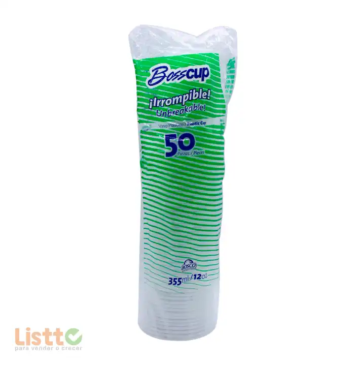 Vaso Plástico Bosco Número 12 50 pz.