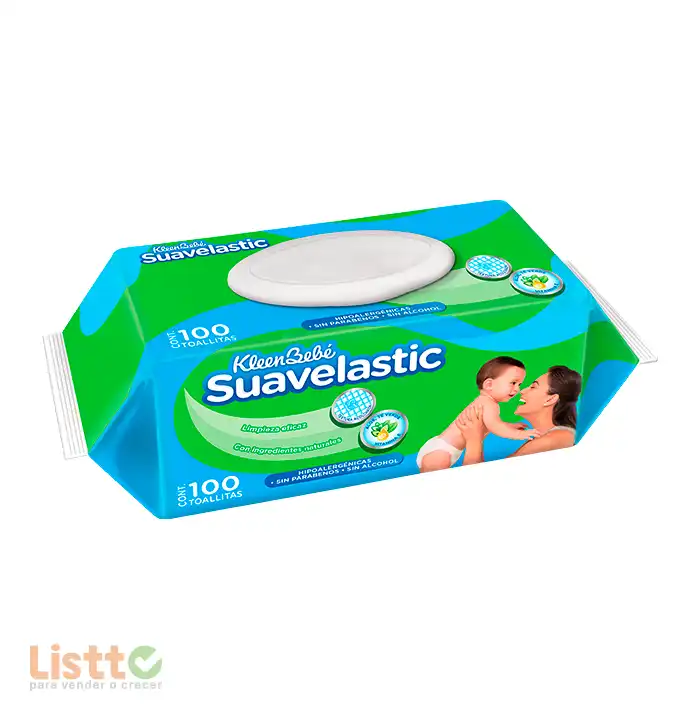 Toallitas Húmedas Kleen Bebé Suavelastic Max 100 pz.