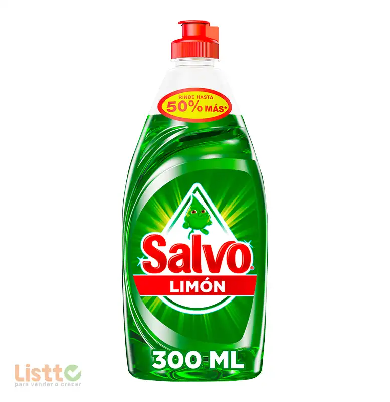 Detergente Salvo Limón Líquido 300 ml.