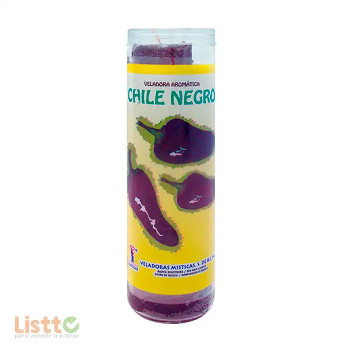 Veladora Mística Chile Negro 105k pz.