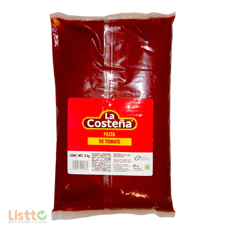 Pasta de Tomate La Costeña Bolsa 3 kg.