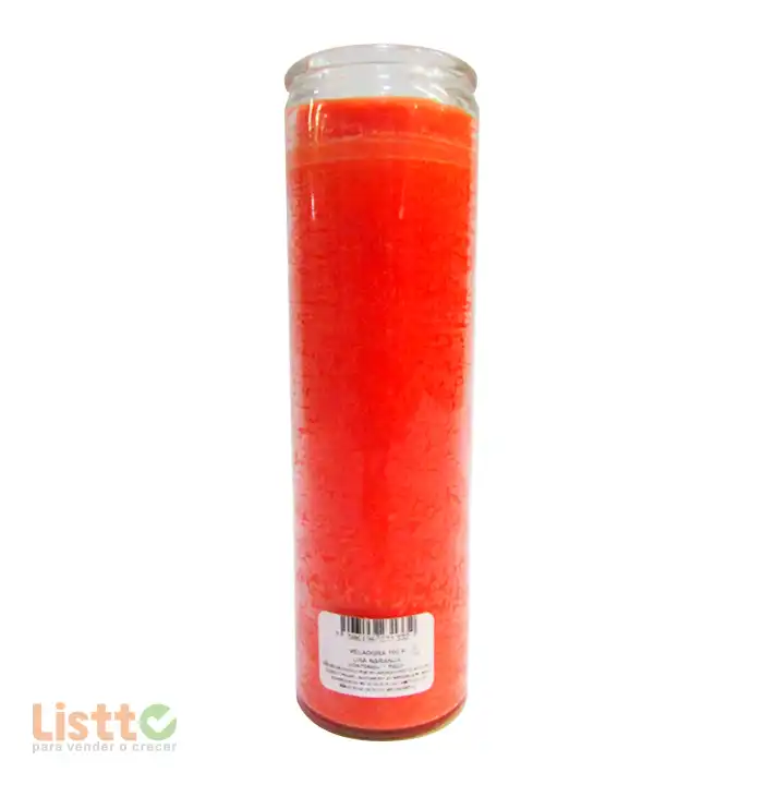 Veladora Mística Lisa Naranja 105p pz.