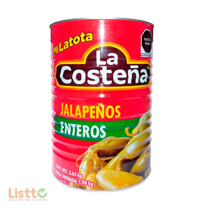 Chiles Jalapeños Enteros La Costeña 3.65 kg.