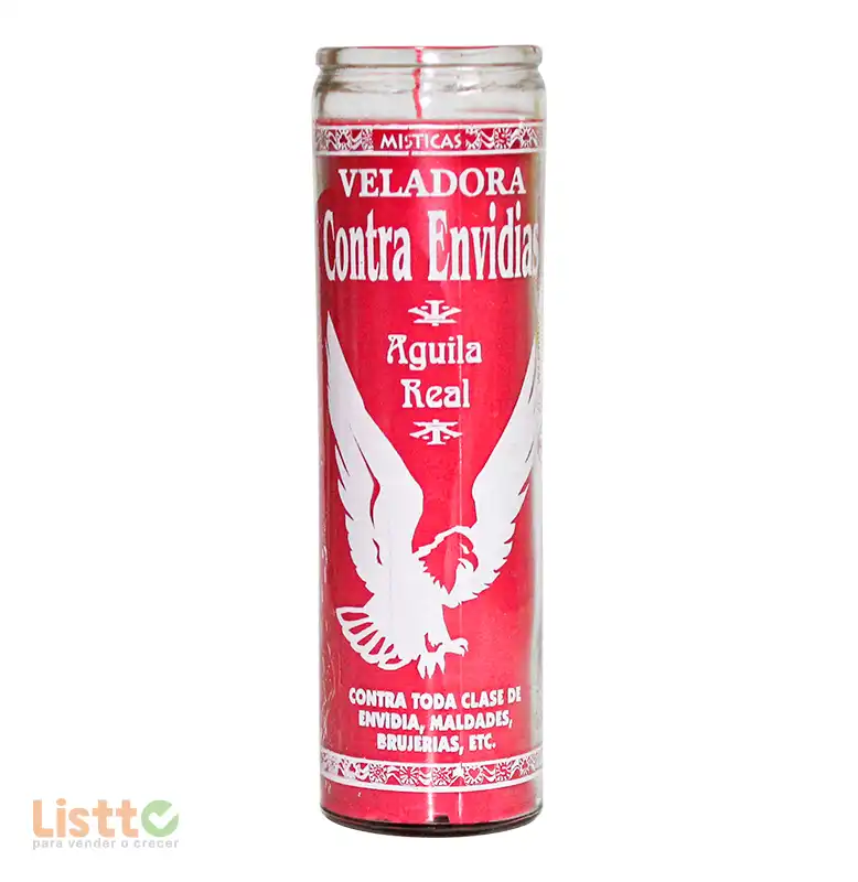 Veladora Mística Contra Envidias Rojo 105c pz.