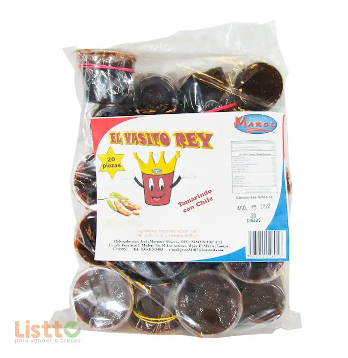 Tamarindo con Chile Vasito Marol 20 pz.