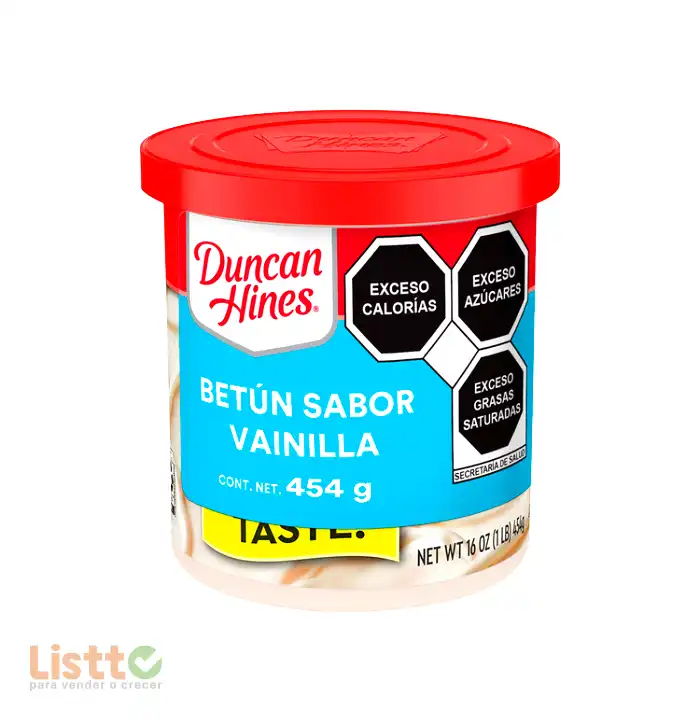 Betún Duncan Hines Vainilla 454 Gr.