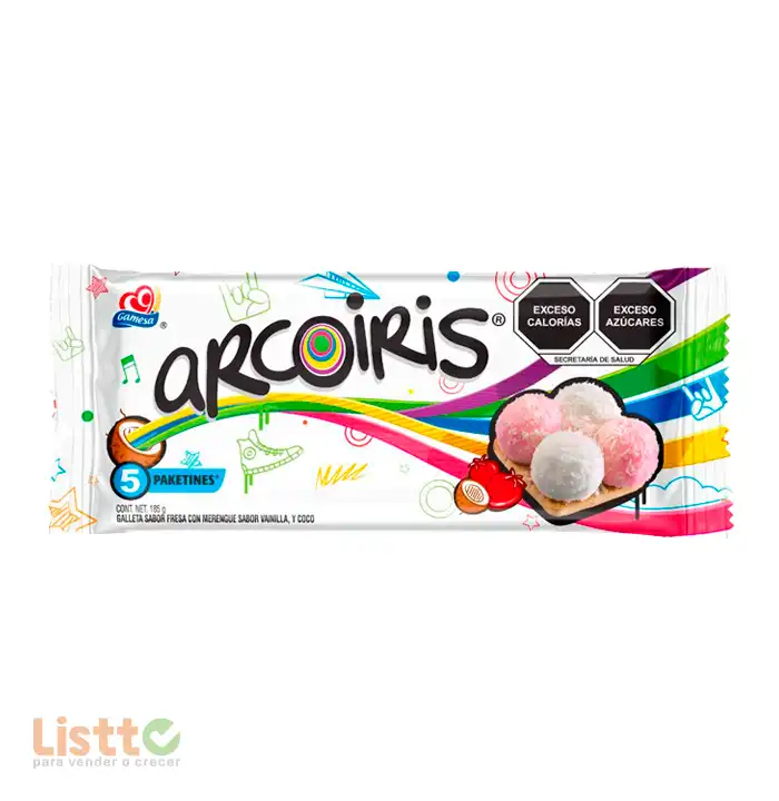 Galletas Gamesa Merengue Arcoiris 5/37 gr.