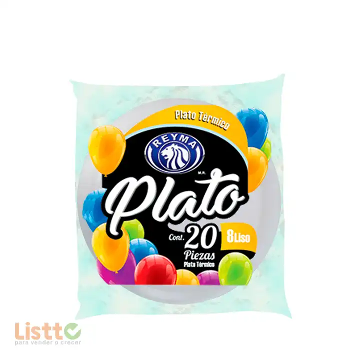 Plato Térmico Reyma Liso Número 8 20 pz.
