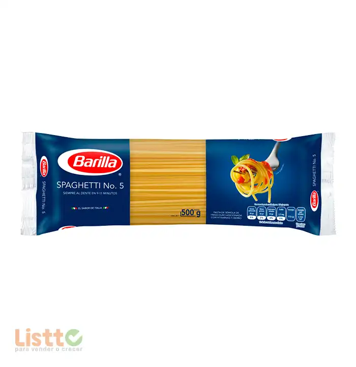 Pasta Barilla Spaghetti Número 5 500 gr.