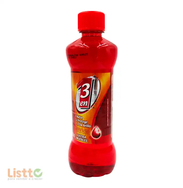 Aceite para Muebles 3 en 1 Rojo 480 Ml.