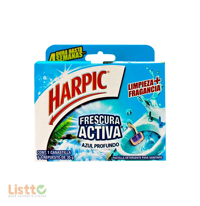 Pastilla Sanitaria Harpic Azul Frescura Activa 35 gr.