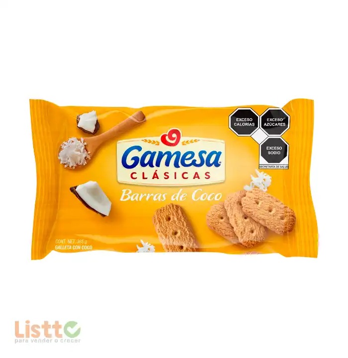 Galletas Gamesa Barra de Coco 365 gr.