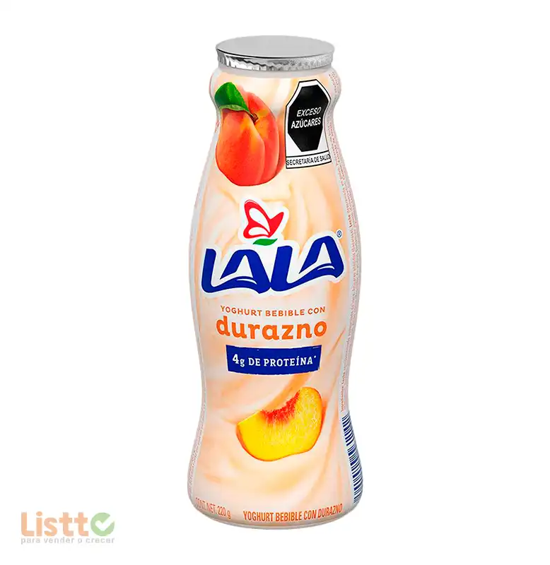 Yoghurt Lala NutriYoghurt Durazno para Beber 220 ml.