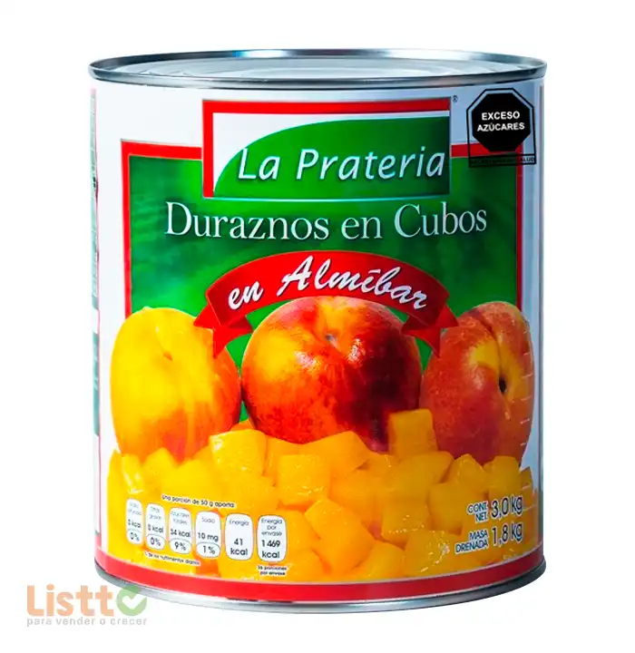 Durazno La Prateria Cubos 3 Kg.