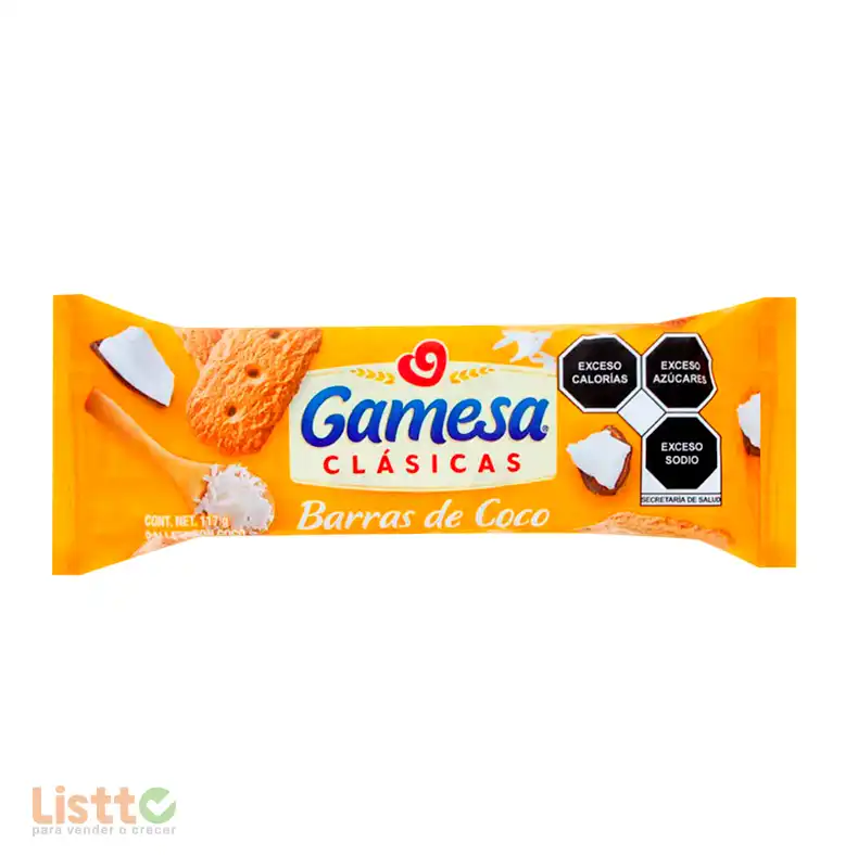 Galletas Gamesa Barra de Coco 117 gr.
