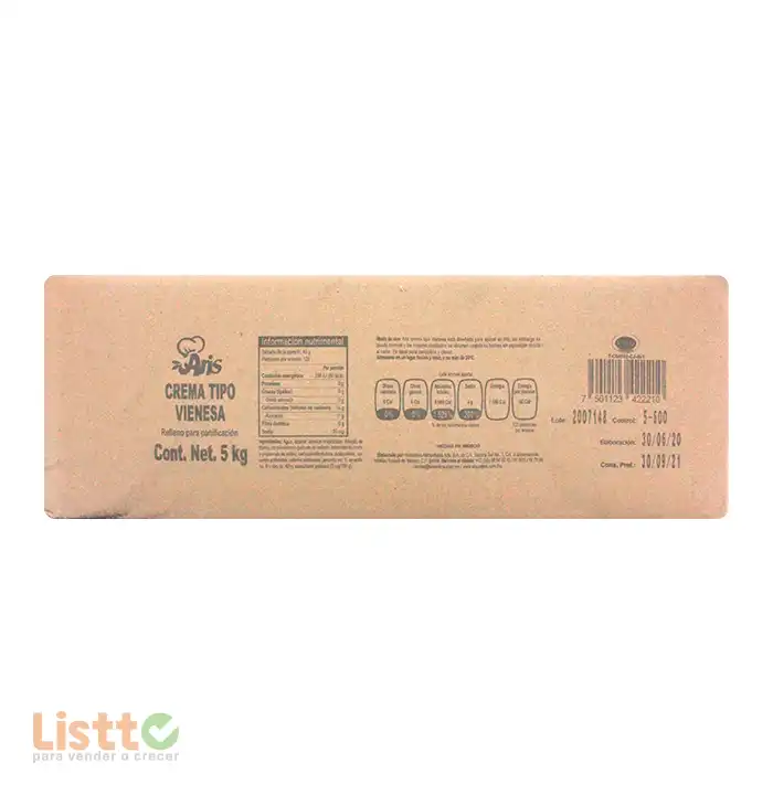 Crema Vienesa Aris 1 Kg.