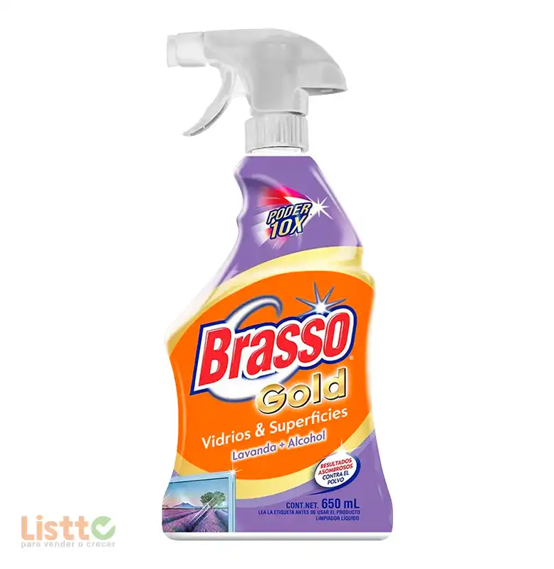 Limpiador Brasso Vidrios y Superficies Lavanda 650 Ml.