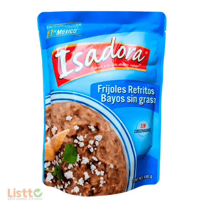 Frijol Bayo Refrito Bajo en Grasa Isadora 430 gr.