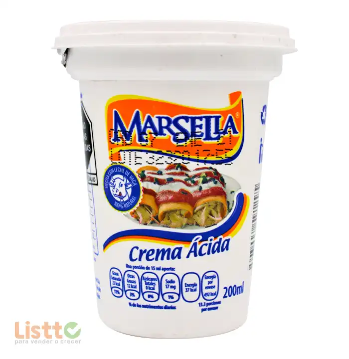 Crema Marsella Ácida 200 ml.