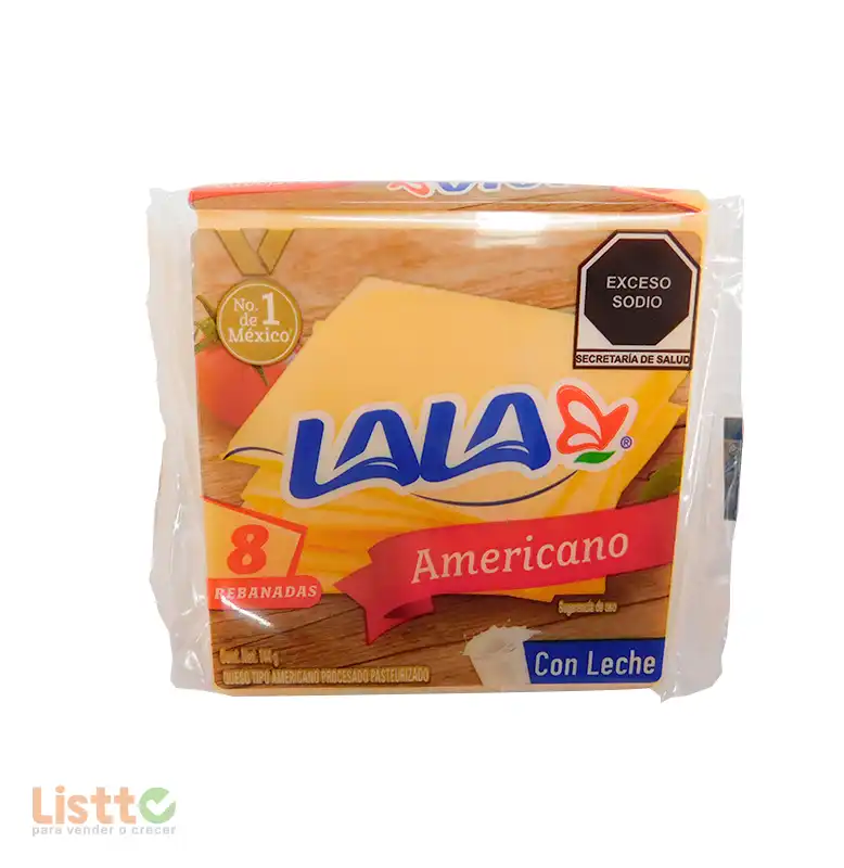 Queso Amarillo Americano Lala 144 gr.