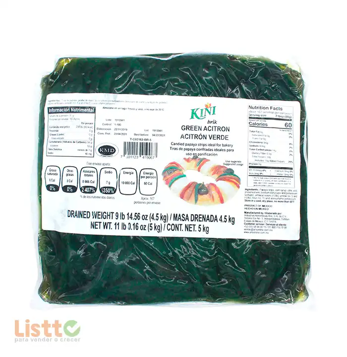 Acitron Verde Kini Brik 5 Kg.