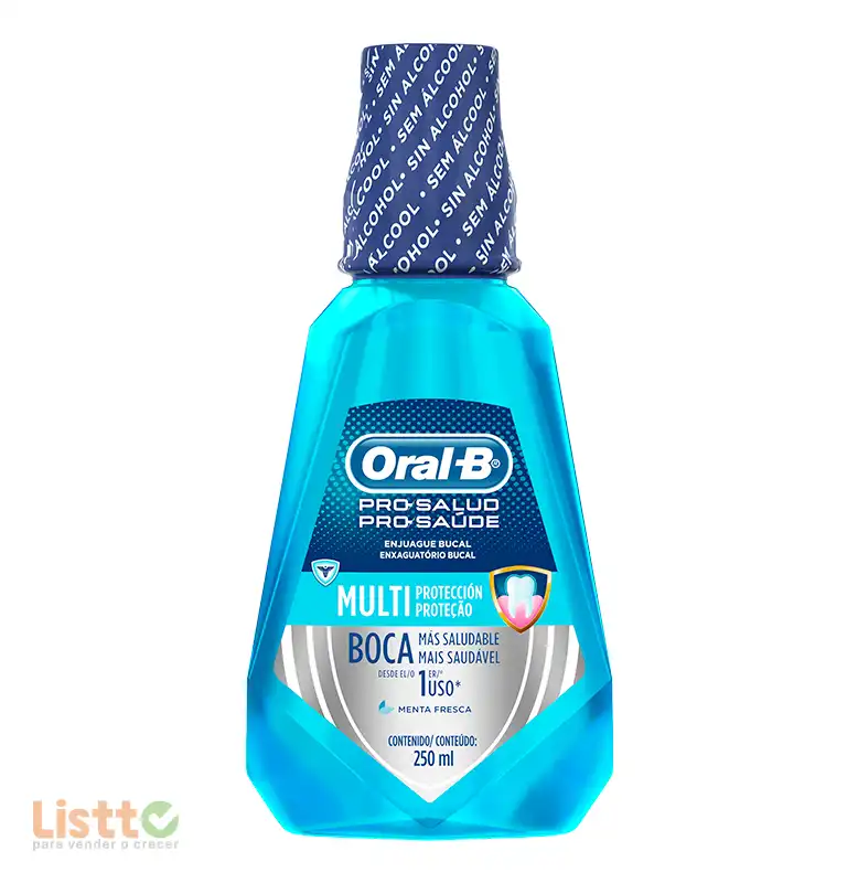 Enjuague Bucal Oral B Pro Salud Menta Fresca 250 ml.