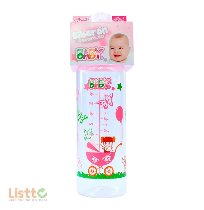 Biberon Avant Decorado Rosa 8 Oz.